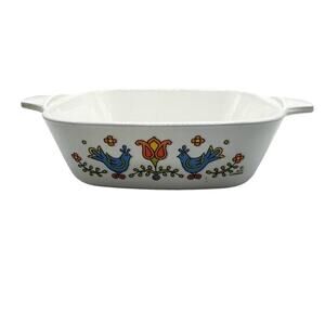 VTG 1975 Corning Ware Country Festival Casserole Dish 1 3/4 Cup P-41-B USA